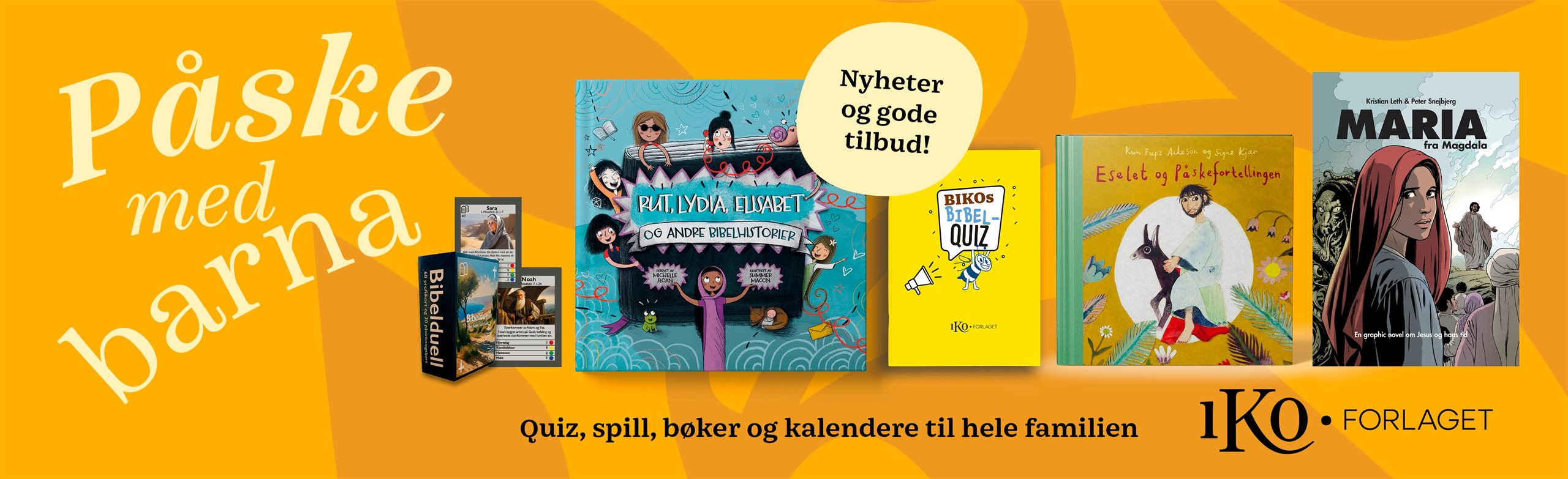 Banner. Påske med barna: nyheter og gode tilbud